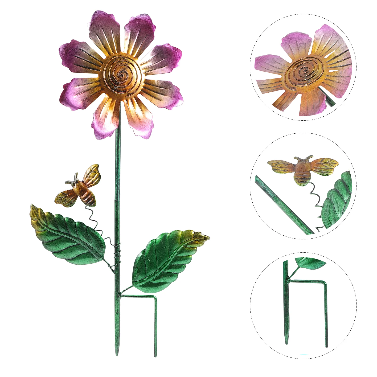 

Decorative Bright Color Yard Metal Rotation Windmill Decor Pinwheels
