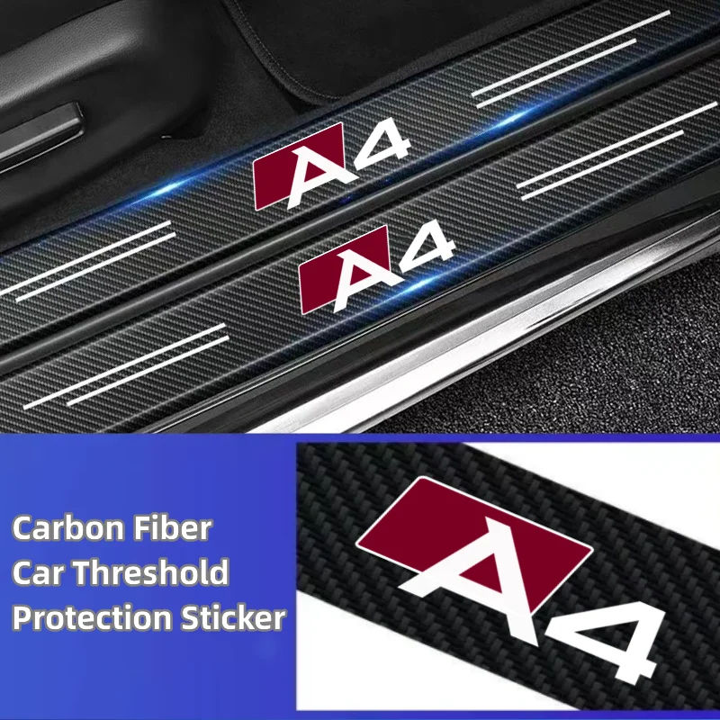 

Carbon Fiber Car Sticker DIY Auto Door Protector Strip For Audi A4 S4 RS4 B5 B6 B7 B8 Avant Sedan 1996 1998 1999 2002 2003 -2023