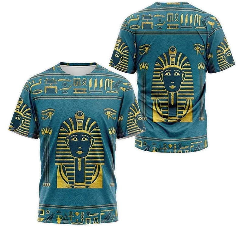 Фото Футболки Antigo egito fara grfico для мужчин mulheres impresso 3d moda masculina оверсайз y2k манга curta t camisa Dofas №4