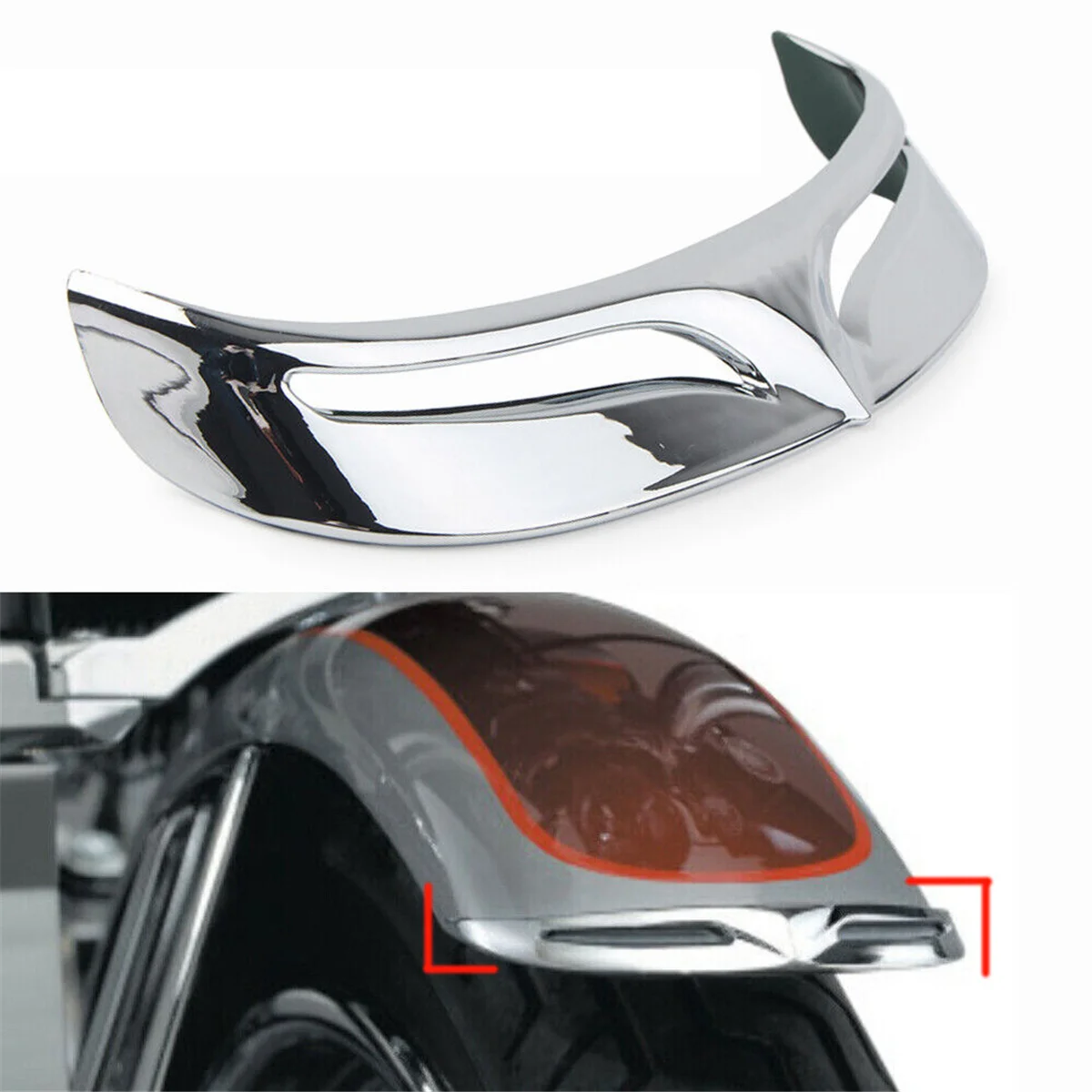 Хромированный наконечник заднего крыла для Harley Fat Boy FLSTF FLSTFB 2010-2017 накладка на края