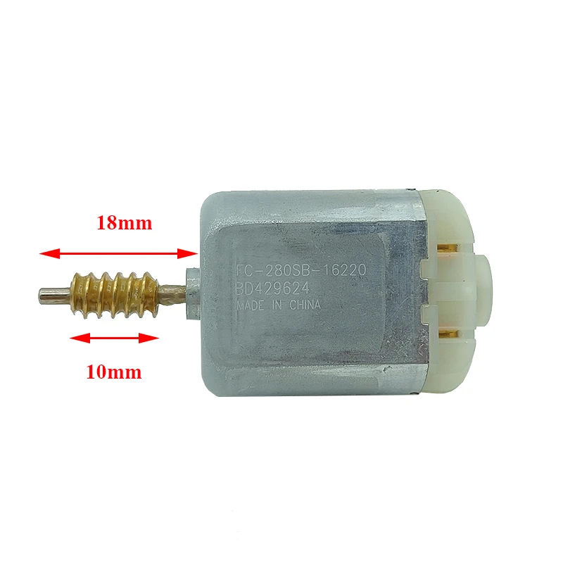 Фото MABUCHI FC-280SB-16220 DC 12 В мини 24 мм червячный редукторный вал двигатель привод дверного замка автомобиля складной мотор для ремонта зеркала заднего вида №5