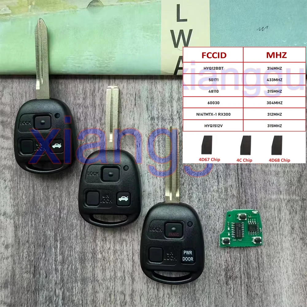 Фото Автомобильный ключ-пульт для Lexus RX330 RX350 RX400H LS430 ES330, для Toyota Prado 120 RAV4 Kluger Previa FJ Cruiser Land Cruiser 100 №1