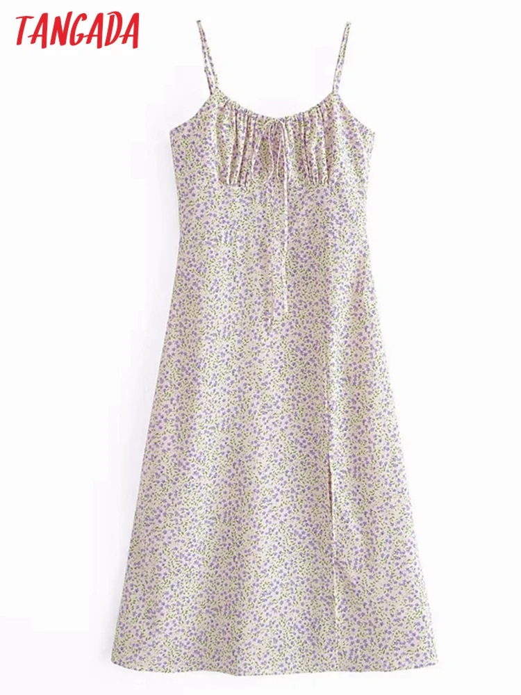 

Платье-миди женское летнее с цветочным принтом и боковой молнией