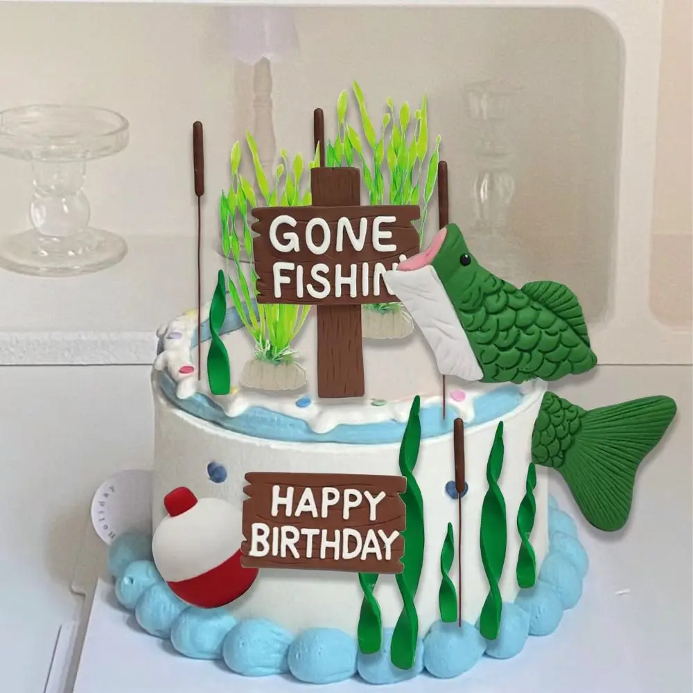 Сделай сам пластиковая рыболовная тема ПВХ-глина утерянная трость для мужчин