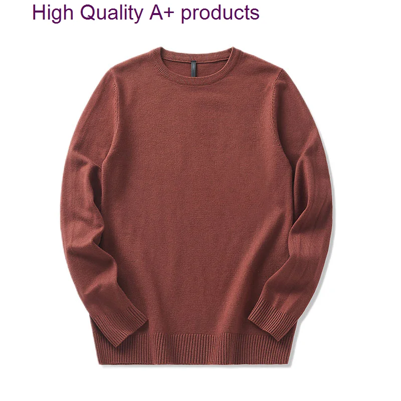 

2023 Autumn Winter Men O-Neck Pullover Sweater Man Fashion Solid Color Thick Warm Bottoming Shirt Male Brand Clothes M-5XL
