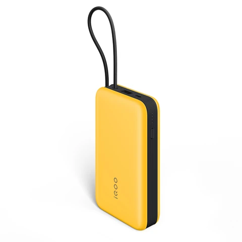 iQOO 20000 мАч Power Bank PD 45 Вт Тип C Быстрая зарядка с кабелем Портативный внешний аккумулятор Мобильный PowerBank для iPhone16 Huawei