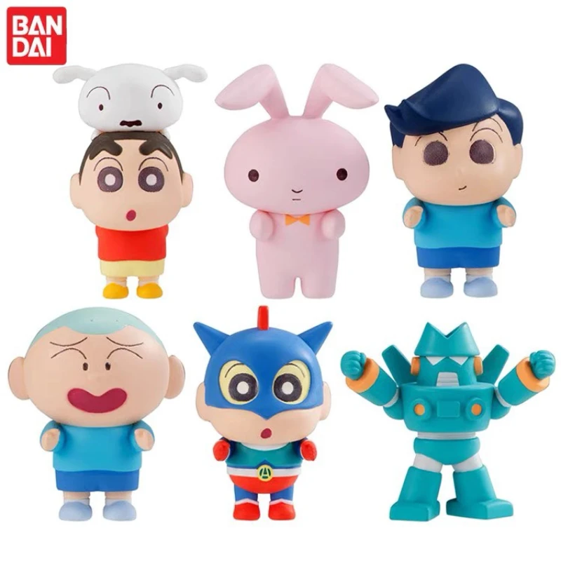 

Bandai Genuine Gacha Toys Crayon Shin Chan Queue Up Series 2 Nohara Shinnosuke Action Kamen Anime Action Figure Collection Gift