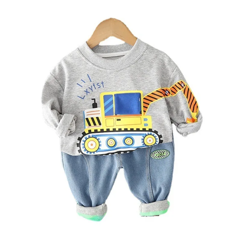 Купи New Spring Autumn Baby Girl Clothes Children Boys Fashion Cartoon T-Shirt Pants 2Pcs/Sets Toddler Casual Costume Kids Tracksuits за 923 рублей в магазине AliExpress