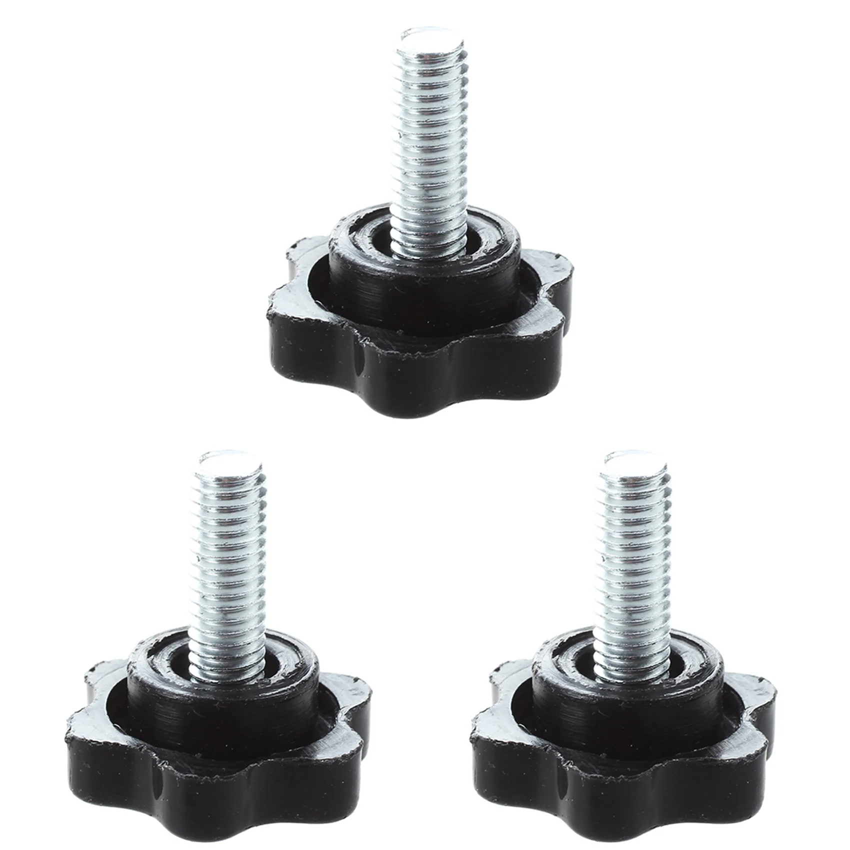 

15 Pcs M6 X 15Mm Male Thread 25Mm Hex Shaped Head Clamping Knob Black