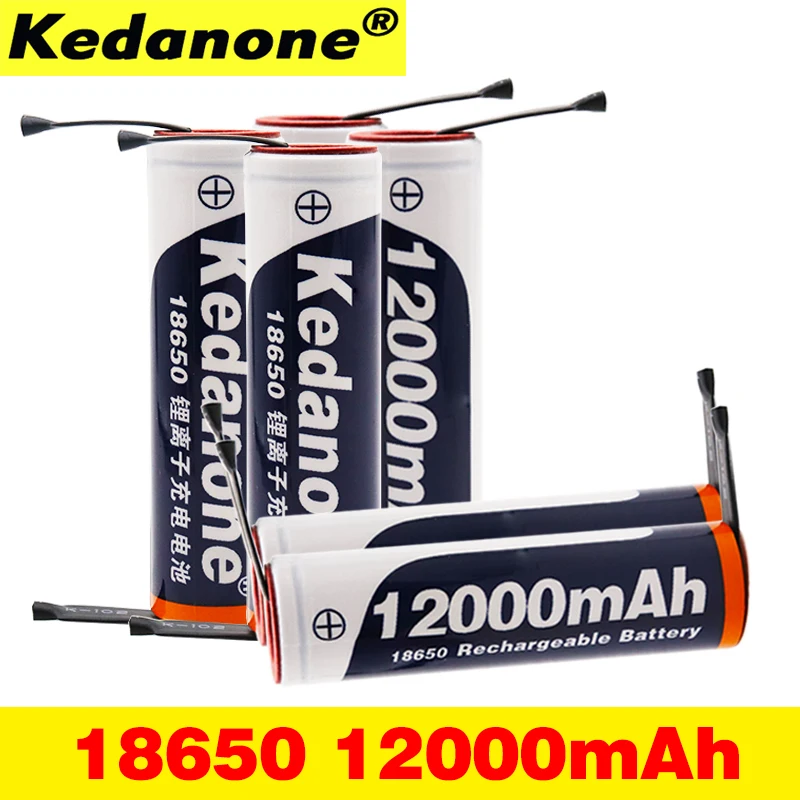 

KEDANOE flashlight with rechargeable Li-ion battery, 3.7V12000 mAh18650
