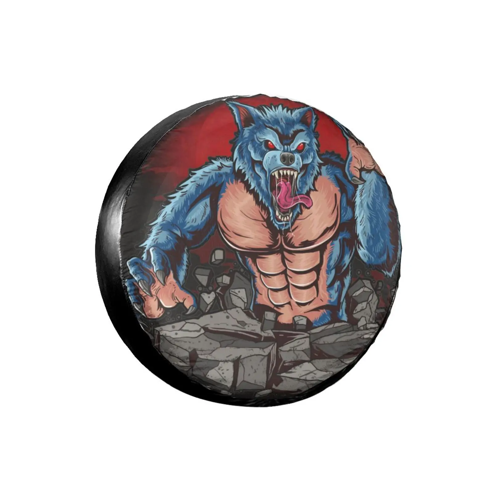 

Водонепроницаемый пыленепроницаемый чехол с 3D-принтом волка для Jeep,Trailer