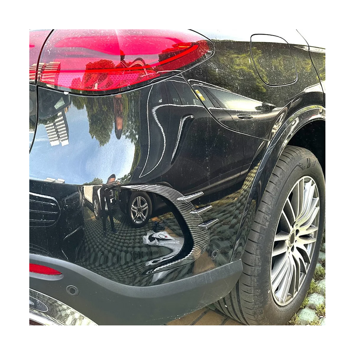 

Car Rear Bumper Diffuser Splitter Spoiler Body Kit for Mercedes Benz GLC Class X254 2023+ GLC260 GLC300 AMG(Black)