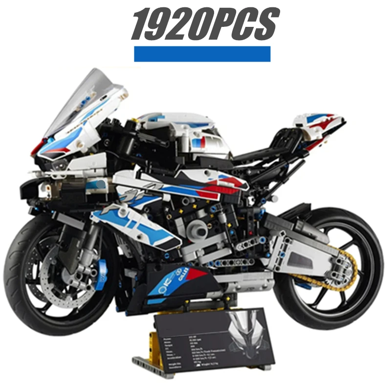 

Technical Motorcycle M1000 RR Toys Kawasakies H2R Carbon Fiber Model Vehicle Racing Car Building Block Bricks 42130 Kid Gift