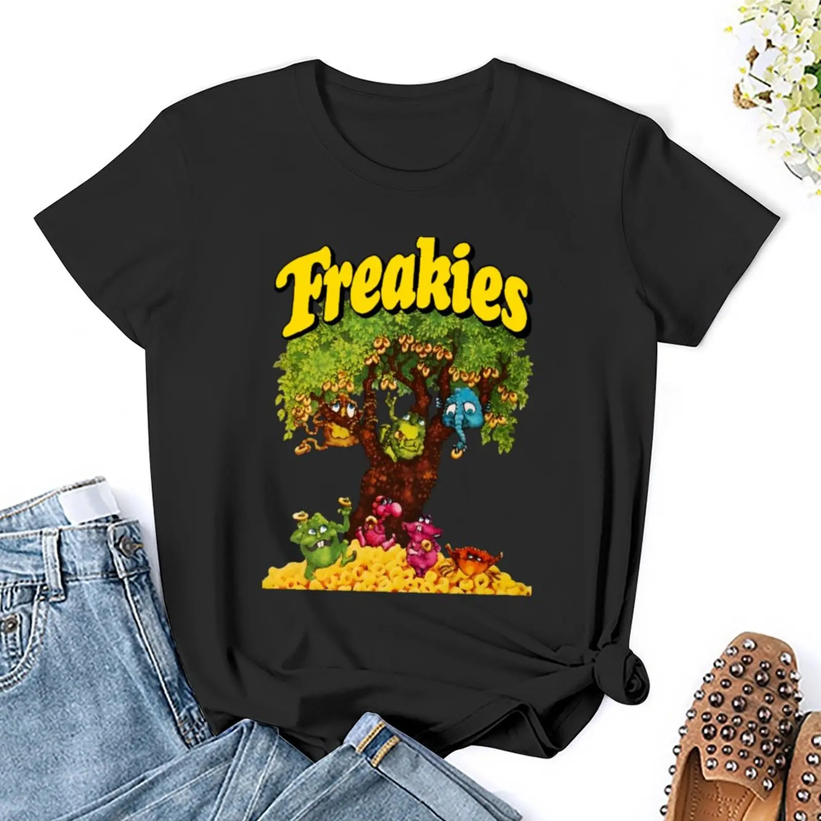 Freakies хлопковая футболка Спортивные фанаты принт животных простая для женщин