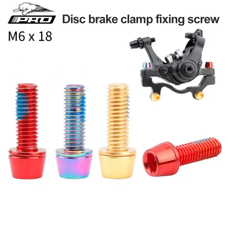 

IIIPRO 6PCS Bicycle Disc Brake Screw Bali Screw Crank Clamp Fixing M6x18mm Stainless Steel Fixing Screw Cycling Accessory