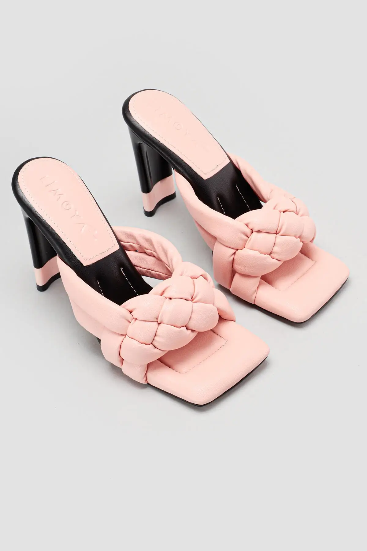 

Kerri Powder High Pufuduk Braided High-Heeled Casual Soled Slippers