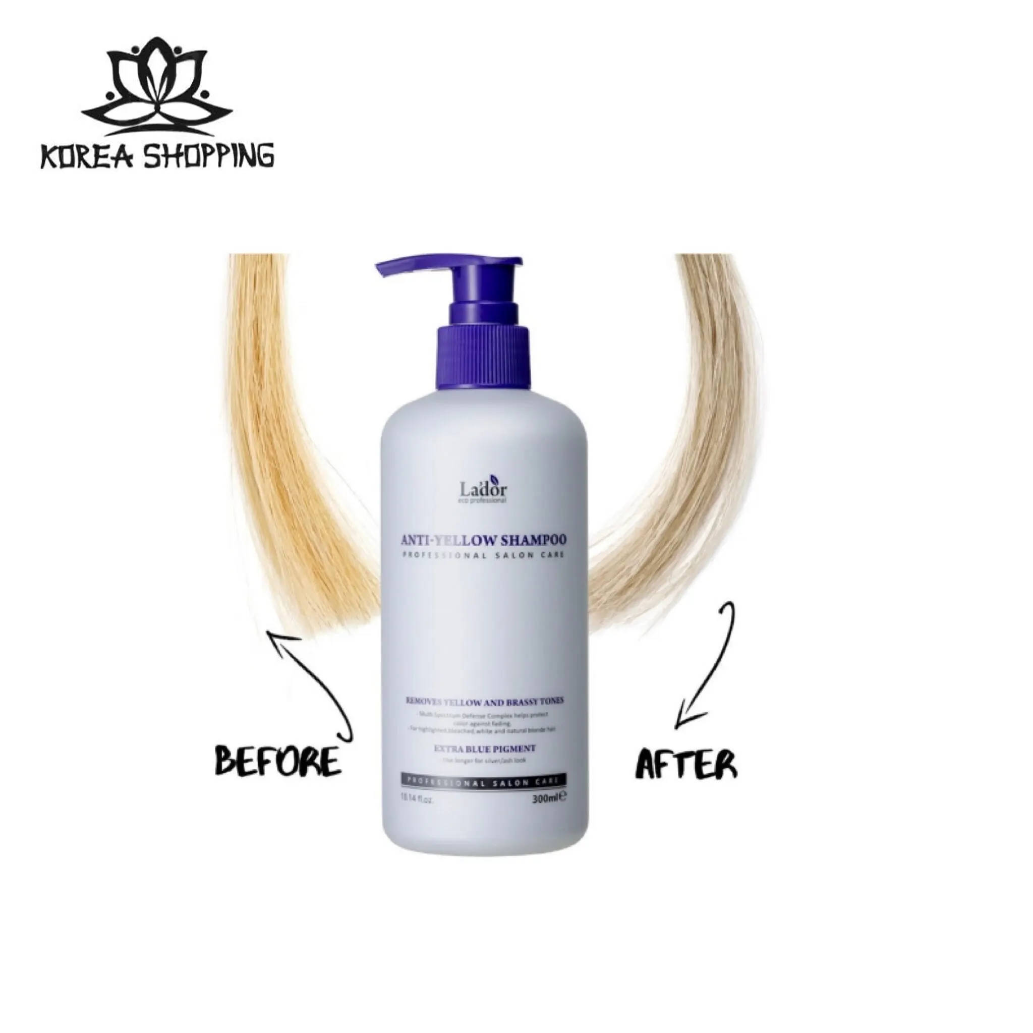 Шампунь оттеночный против желтизны волос Laɽor Anti Yellow Shampoo.Косметика