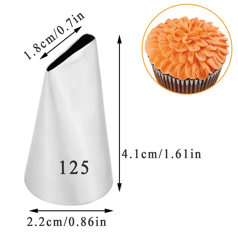 

Кондитерская насадка из нержавеющей стали #125 для лепестков роз