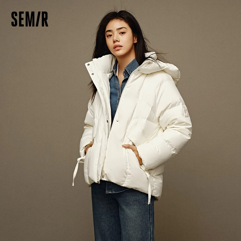 Пуховик Semir для женщин новинка зимы 2024 милое темпераментное ветрозащитное