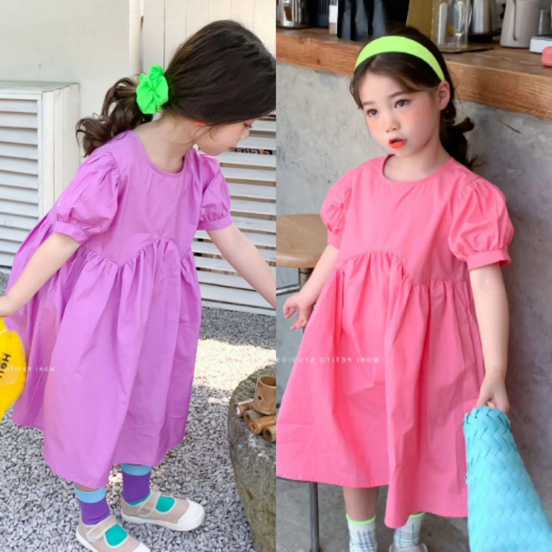 

Temperament Dress Summer Sweet Skirt Wear Children Clothing Little Girls Princess Elegant Kids Frocks