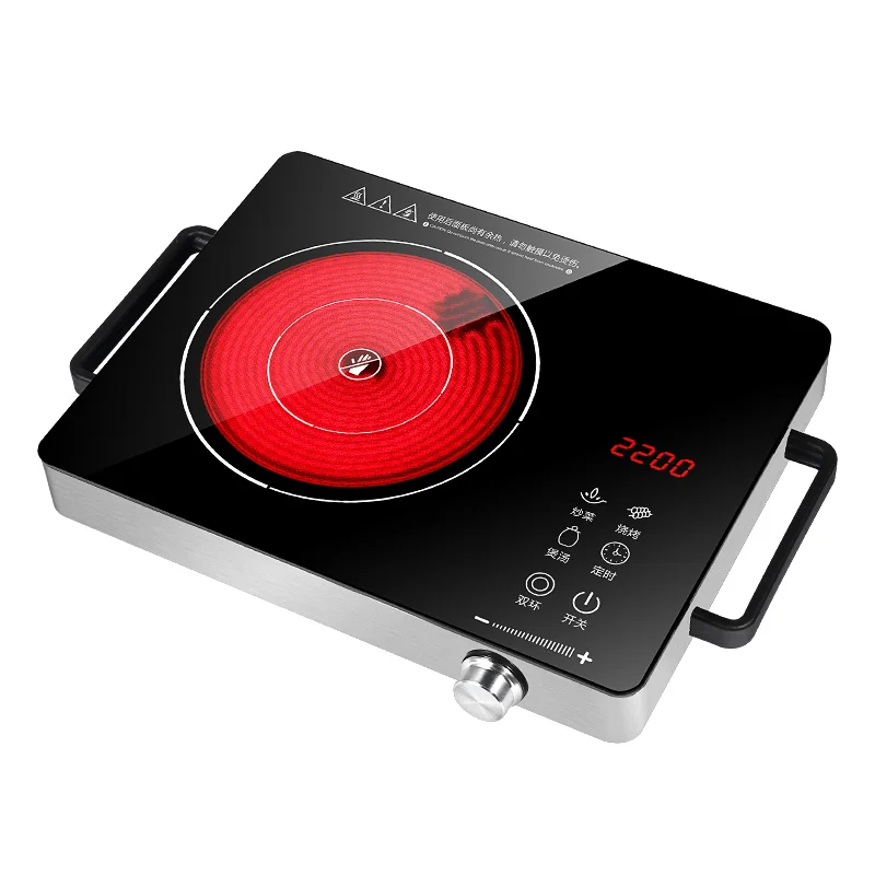 

2200W Electrical Magnetic Waterproof Induction Cooker Hob Oven Hot Pot Stove With Timer Ceramic Heating Furnace Cooktop Plate EU