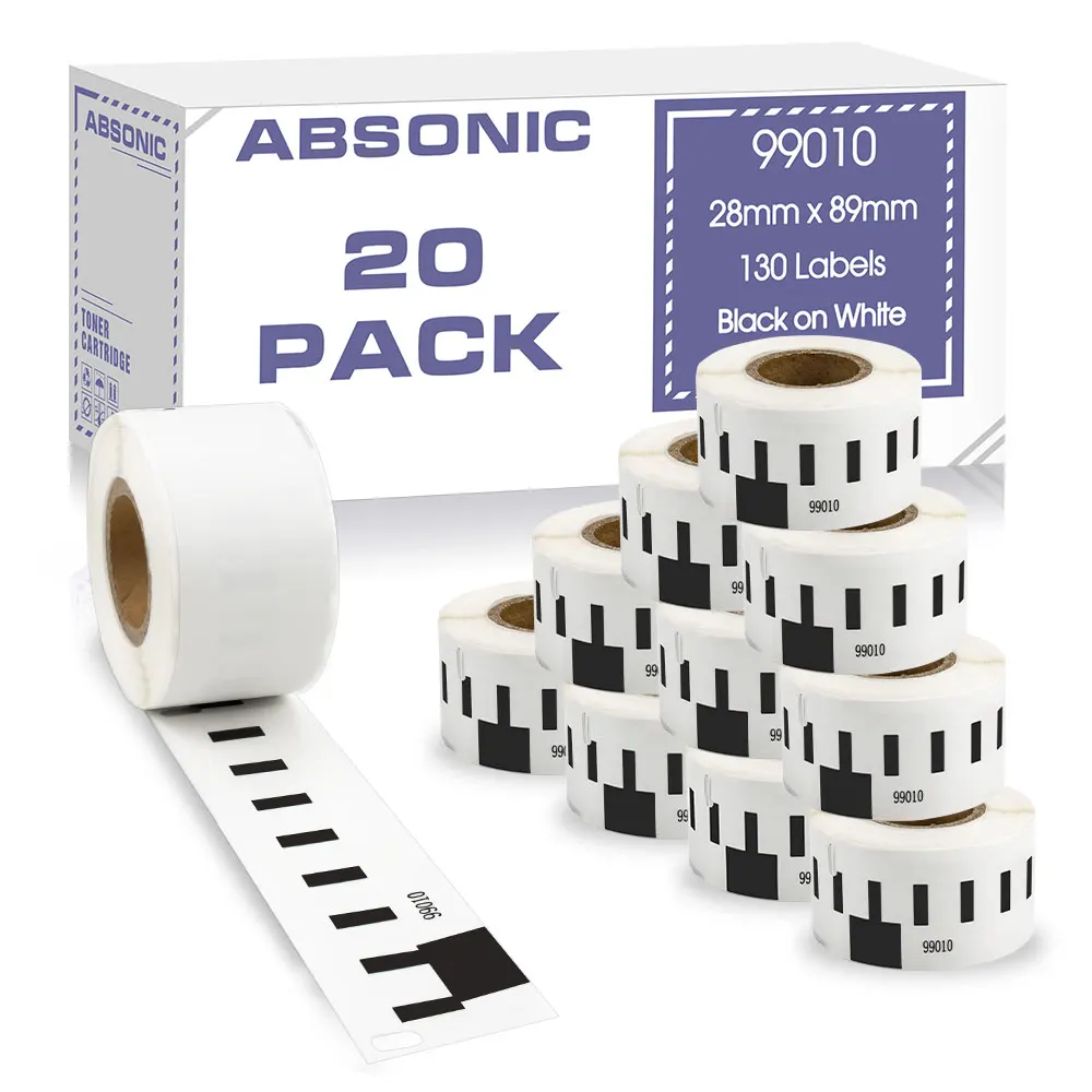 

20Rolls 99010 for Dymo LabelWriter Label Roll 28mm*89mm Thermal Paper for DYMO LabelWriter 4XL Printer 450 450 Turbo Label Maker
