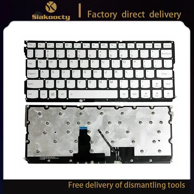 

Siakoocty genuine Silver Keyboard FOR Lenovo Yoga 900S-12ISK Yoga 900S Backlit no Frame