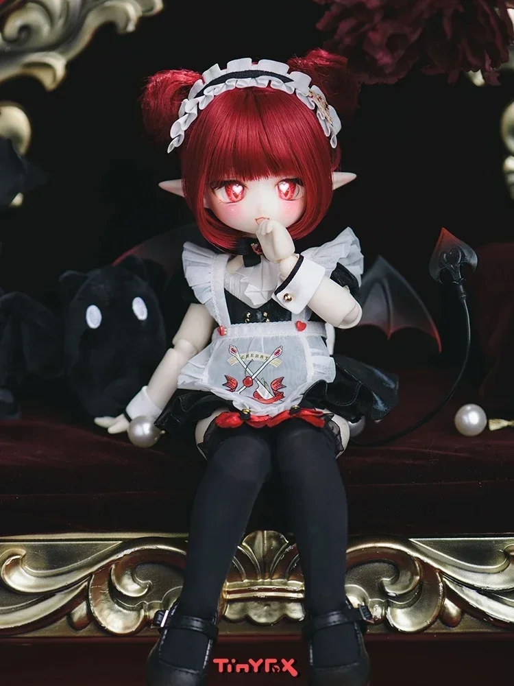 Tinyfox специальные шесть точек Bjd демон вишня Черри совместное движение Mjd 6 Девочка