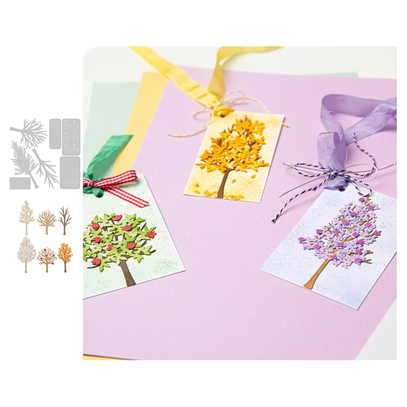

2022 New Arriving Christmas Tree Leaves Metal Cutting Dies Mold Diy Embossing Dies Cutter Craft Paper Card Scrapbooking Making