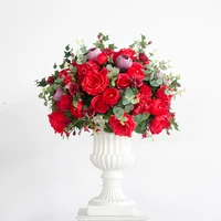 wedding table centerpiece artificial flowers silk rose flower ball bouquet wedding table flower decoration