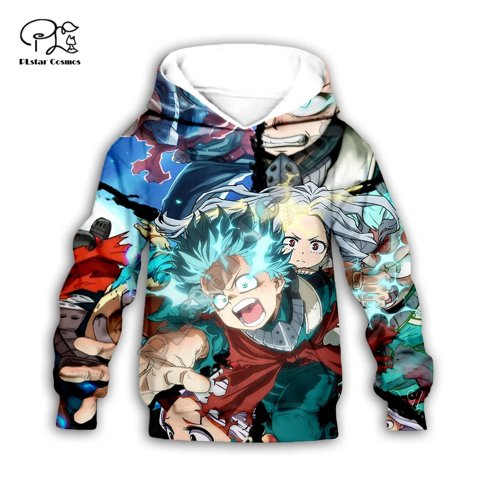 

My Hero Academia Japan Anime Cartoon Funny Casual Kids Hoodies Sweatshirts 3DPrint Long Sleeve Baby Girls Clothing Tracksuit X16