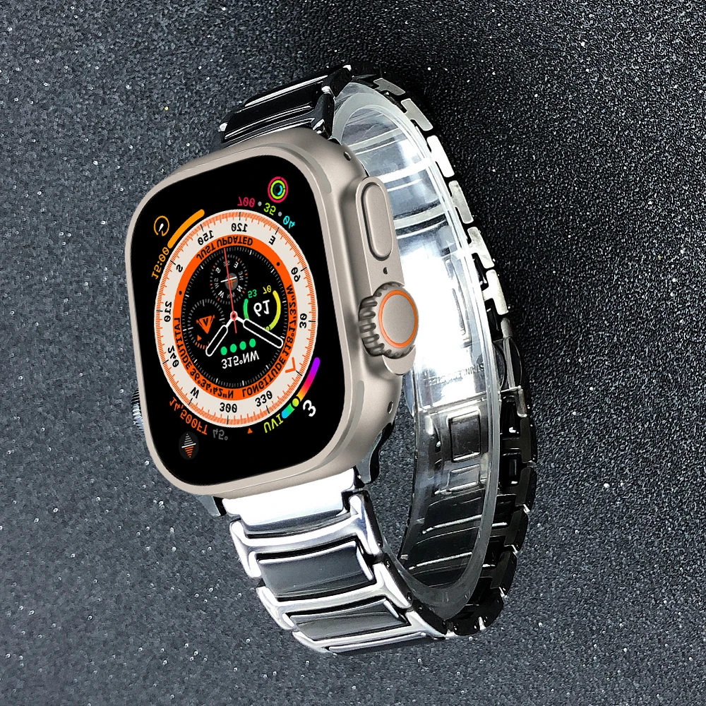 CORREA FOR APPLE WATCH ULTRA 49MM BAND SERIES 8/7/6/SE/5/4/3 45MM 44MM 41MM 40MM 42MM 38MM CERAMIC METAL BRACELET IWATCH ON – РЕМЕШОК ДЛЯ APPLE WATCH ULTRA 49 ММ СЕРИИ 8/7/6/SE/5/4/3 45 ММ 44 ММ 41 ММ 40 ММ 42 ММ 38 ММ КЕРАМИЧЕСКИЙ МЕТАЛЛИЧЕСКИЙ БРАСЛЕТ I