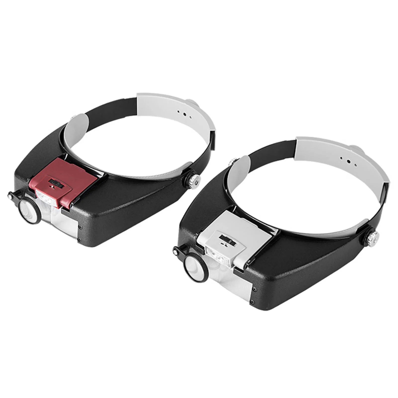

Headband Magnifier Glasses 10X 8.5X 3X 1.5X Eyewear Magnifying Glasses With LED Lights Head Magnifier For Phone Watch Repairment