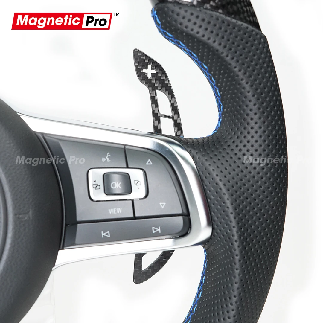100% настоящие магнитные переключатели из углеродного волокна для Volkswagen VW Golf MK7 MK7.5