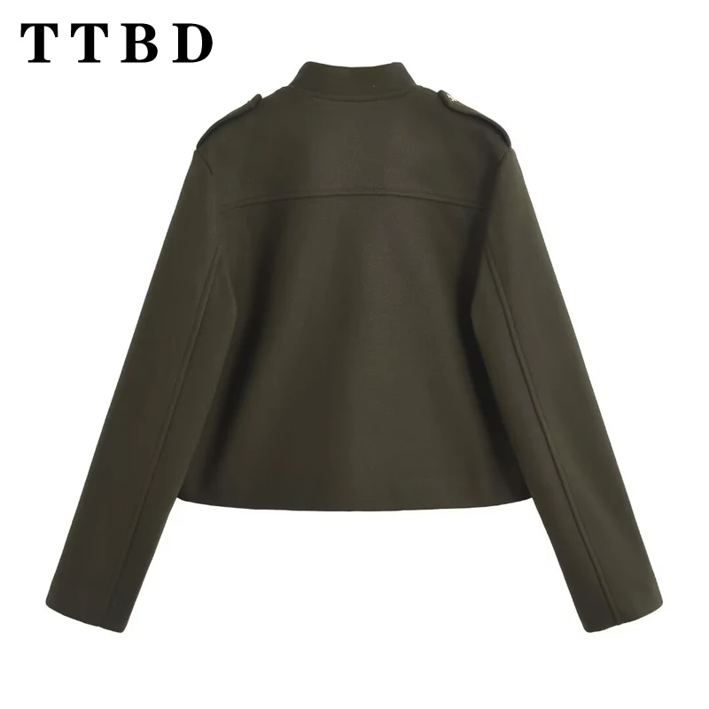 TTBD 2024 зимняя новая женская классическая верхняя куртка шикарное осеннее женское