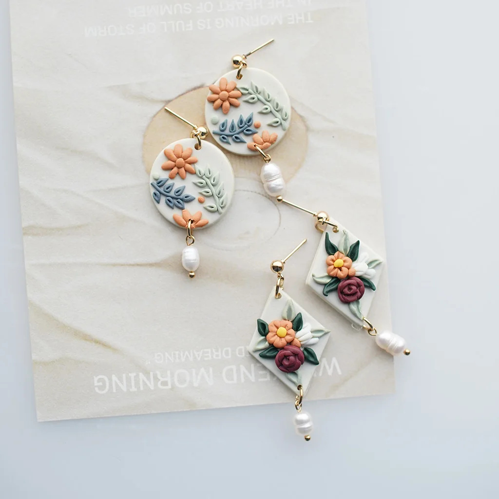 Винтажные Изящные серьги-подвески ручной работы с жемчугом для девочек и женщин