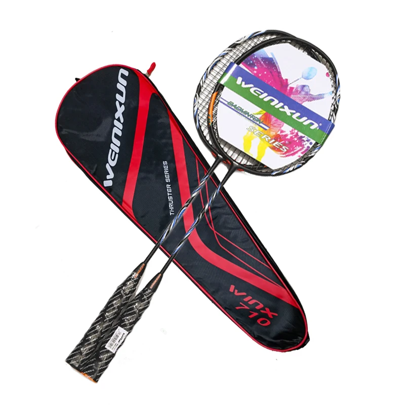 2pcs Professional Badminton Racket Carbon Aluminum Suit Integrated Beginner Training Sports Badminton Racket -40