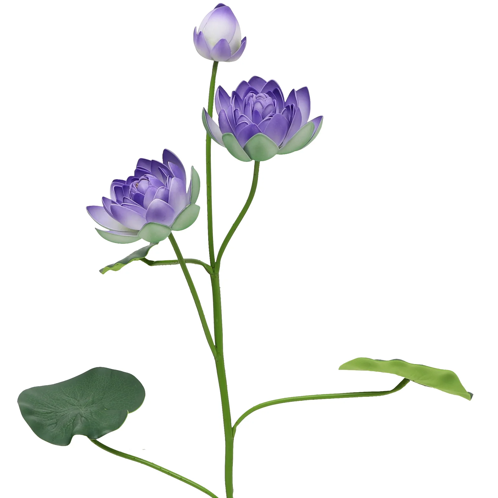 

Flower Bouquet Fake Artificial Prop Faux Wedding Decor Plastic Decorative Bridal Simulation Purple Stem Water Leaves Arrangement