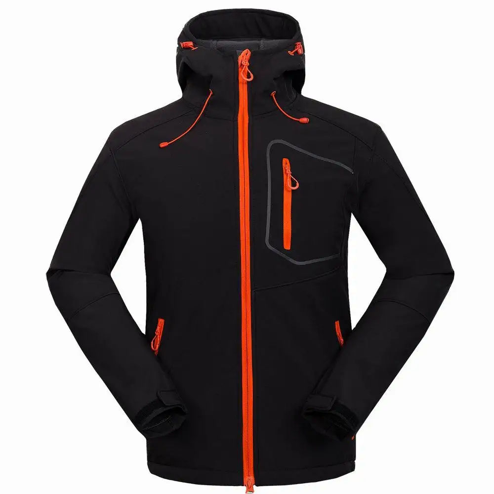 

2022 Waterproof Windproof Hiking Clothing Warm Fleece Winter Hooded Softshell Jacket Men Skiing Fishing Hunting Coat Man Jacket