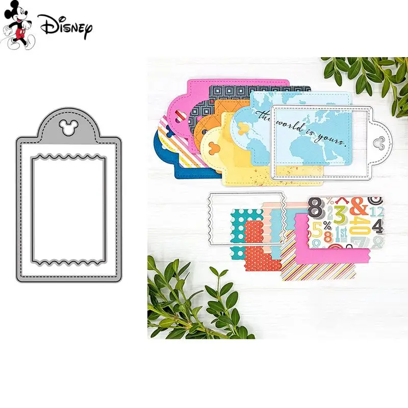 

Disney Stitched Tags Tickets Cutting Dies Mickey Diecut For DIY Scrapbook Paper Card Making Decorative Craft DieCut New 2022