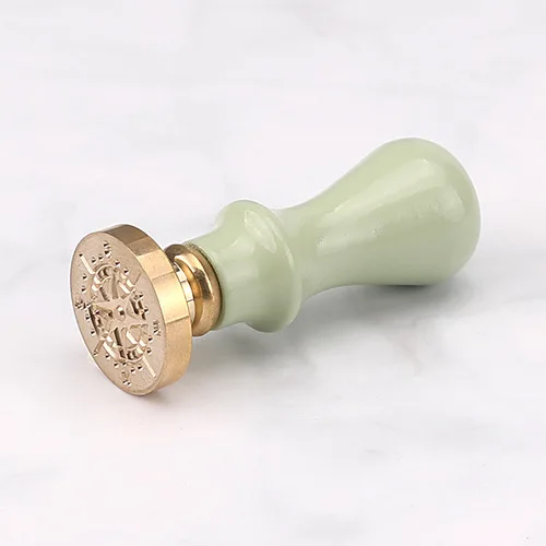 Металлическая резная ручка из натуральной смолы восковой штамп деревянная мини