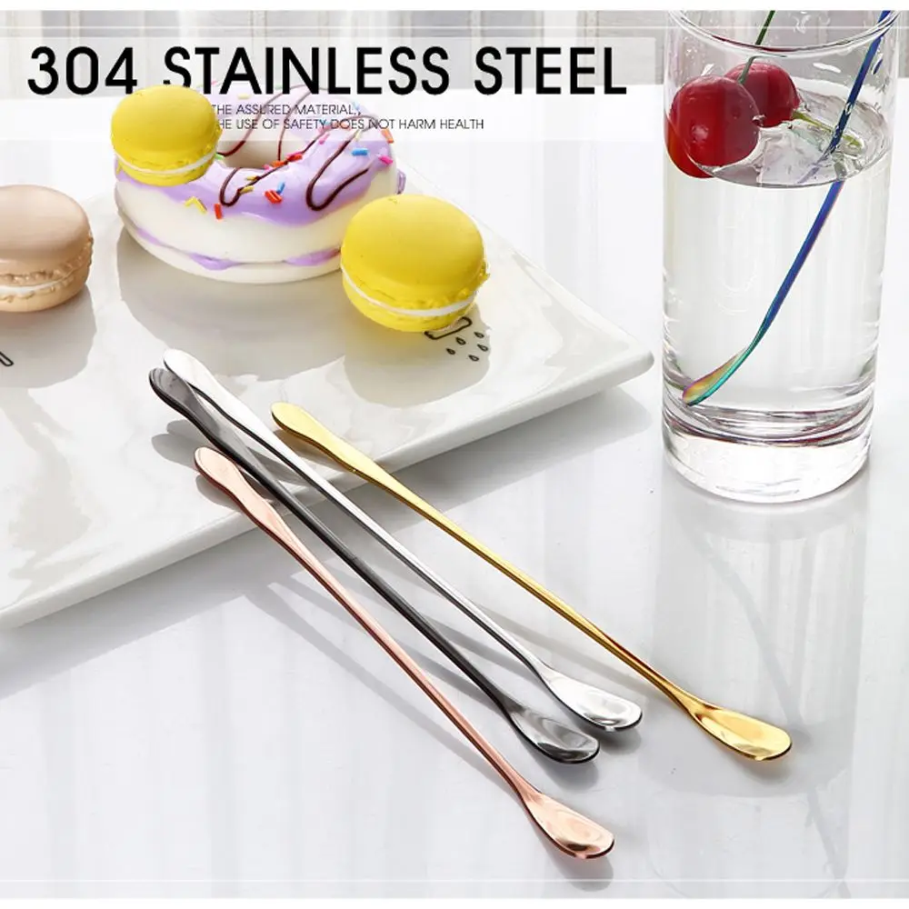 

Home & Living Ice Cream Flatware Long Handle Stainless Steel Tableware Dessert Scoop Dinnerware Stir Spoon