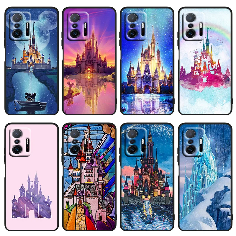 

Disney Castle For Xiaomi Mi 12 12X 11T 11i 11 10T 10 9T 9SE 9 A3 CC9E Pro Ultra Lite Black Silicone Phone Case