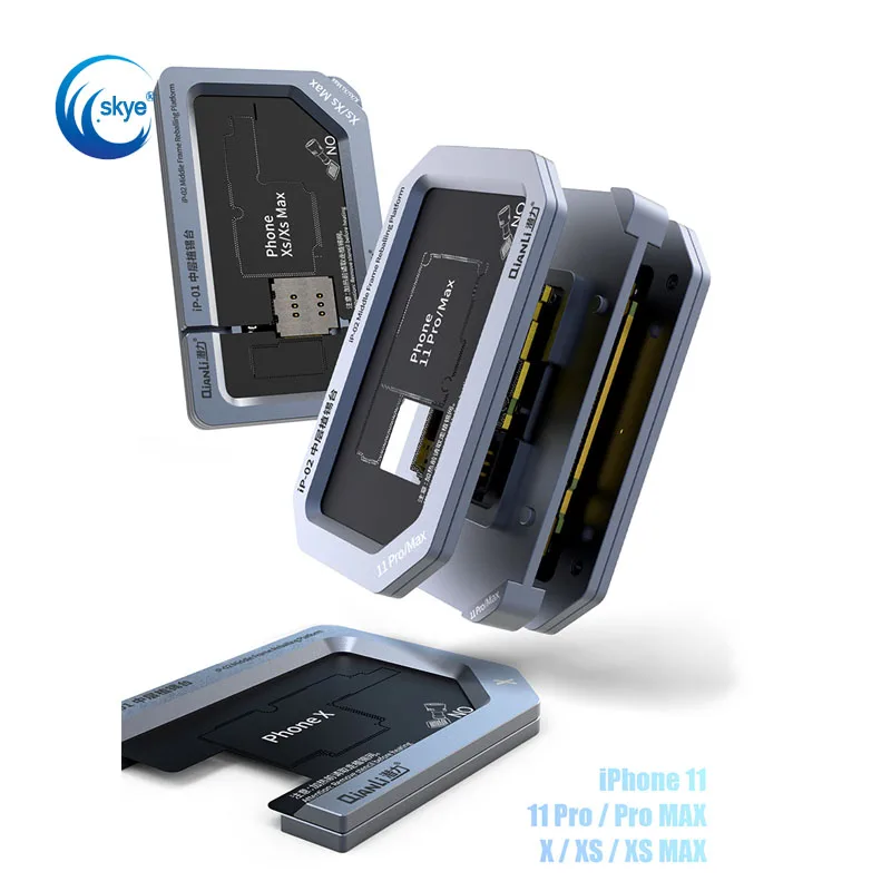 

Металлический трафарет Qianli 3D BGA для реболлинга платформы для iPhone X/XS/MAX 11ProMax материнская плата средний слой посадки оловянный шаблон сетка