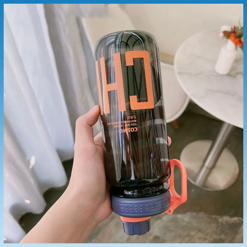 

Plastic Large Capacity Water Bottles Transparent Fruit Lemon Juice Drinking Bottle 600ml-1000ml Tour Outdoor Sport School
