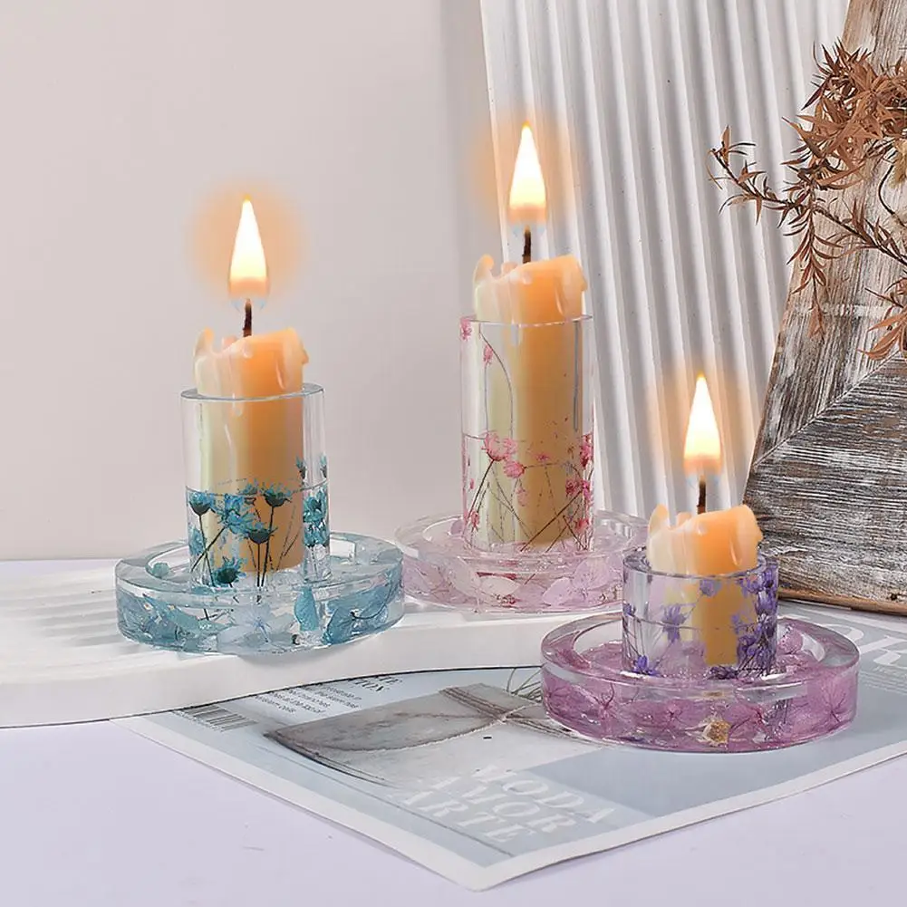 

Round Aromatherapy Candle Holder Container Molds Three Mold Crafts Cement Silicone Plaster Sizes Candlestick Decoration Con W4i1