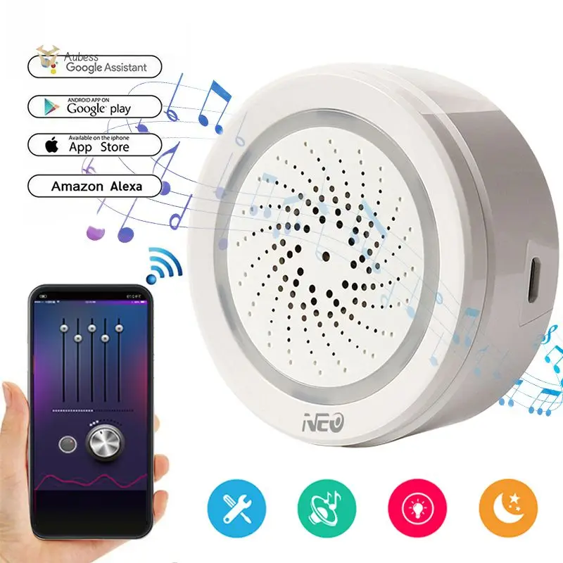 

Датчик сигнализации Coolcam с Wi-Fi и уведомлениями от приложений, не требуется концентратор, подключи и работай, совместим с Alexa Echo Home