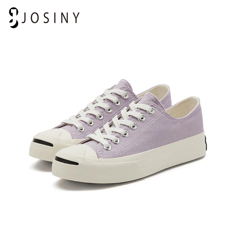

JOSINY Women's Shoes Women Sneakers Canvas Flat For Ladies Fashionable Shoes For Female Candy Colors