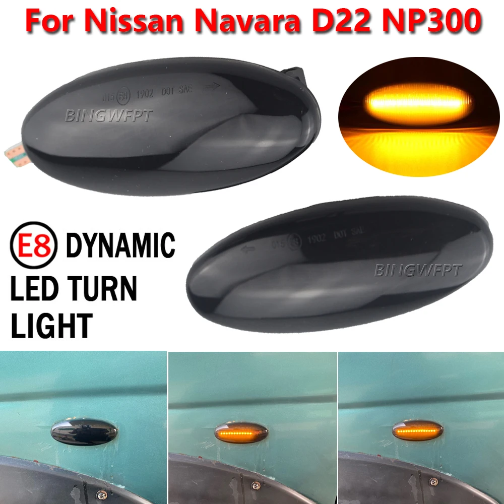 

Автомобильный Динамический указатель поворота для Nissan Navara D22 NP300 1998-05