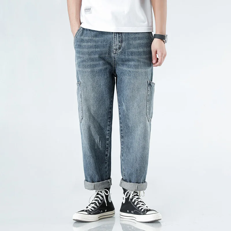 

Loose Denim Pants Men's Spring 2022 New Boys' Spring and Autumn Long Pants